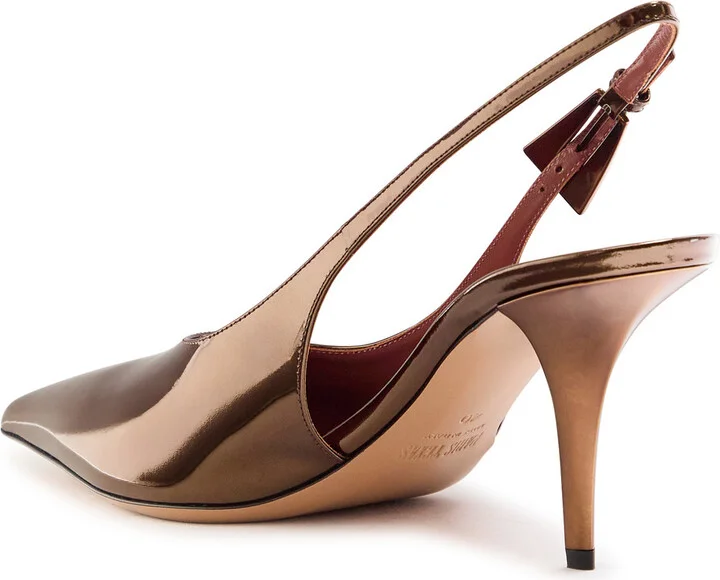 Paris Texas Jessica 75 Patent Leather Slingback Pumps - Image 2