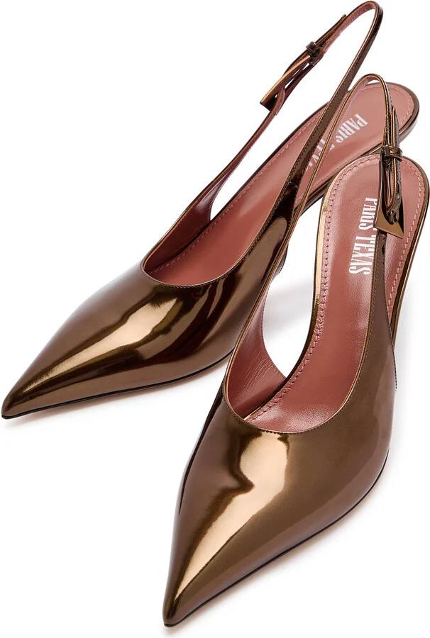 Paris Texas Jessica 75 Patent Leather Slingback Pumps - Image 3