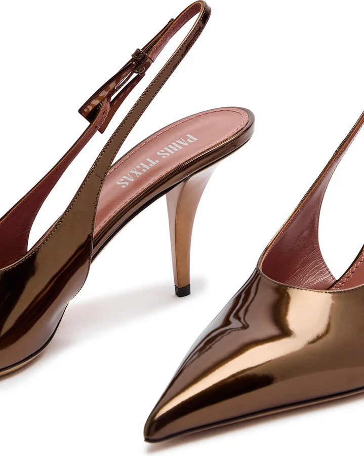 Paris Texas Jessica 75 Patent Leather Slingback Pumps - Image 4