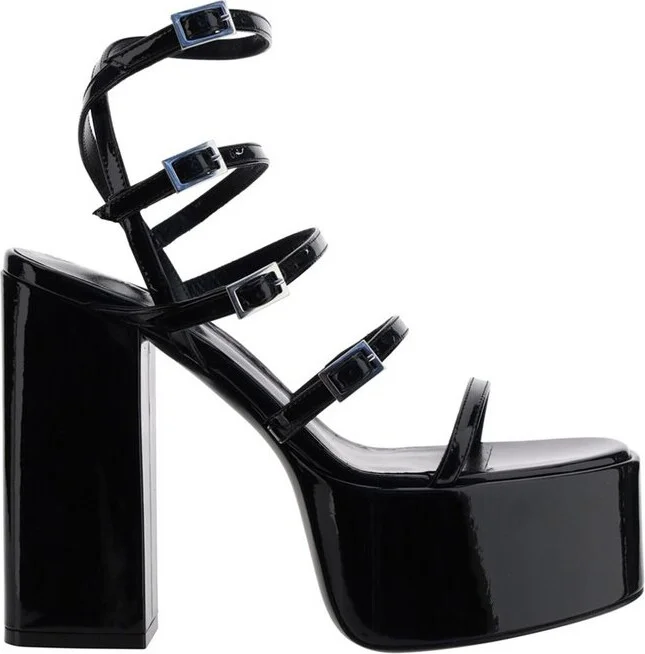 Paris Texas Jessica High-Shine Platform Sandals