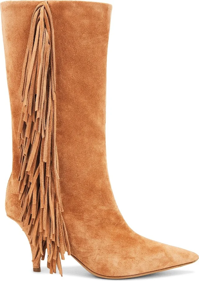 Paris Texas Jessie Mid Calf 75 Boot in Brown