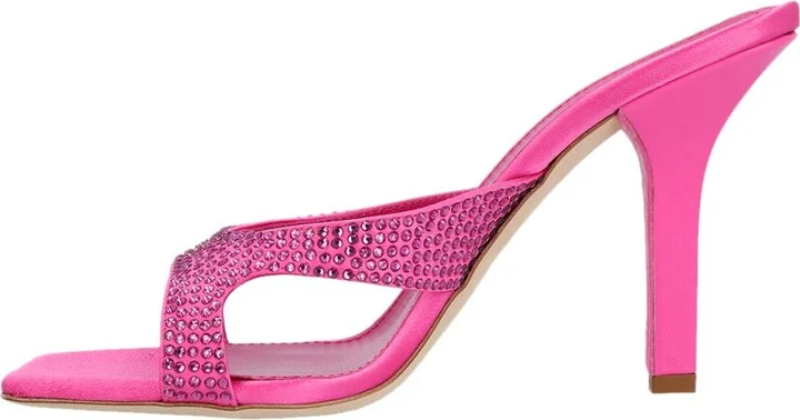 Paris Texas Kate Crystal Leather Mule - Image 2