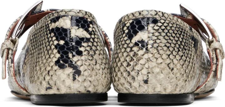 Paris Texas Khaki Sveva Buckle Ballerina Flats - Image 2