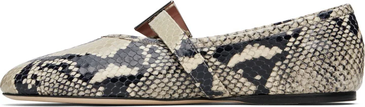 Paris Texas Khaki Sveva Buckle Ballerina Flats - Image 3