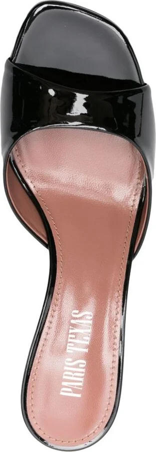 Paris Texas 'Lara' Mules In Black Leather With Heel - Image 4