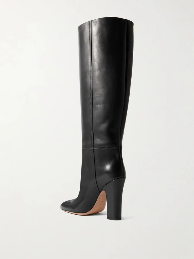 Paris Texas - Lavina Leather Knee Boots - Black - Image 3