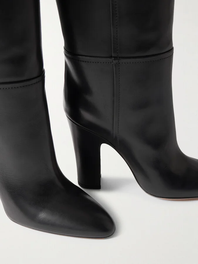 Paris Texas - Lavina Leather Knee Boots - Black - Image 4