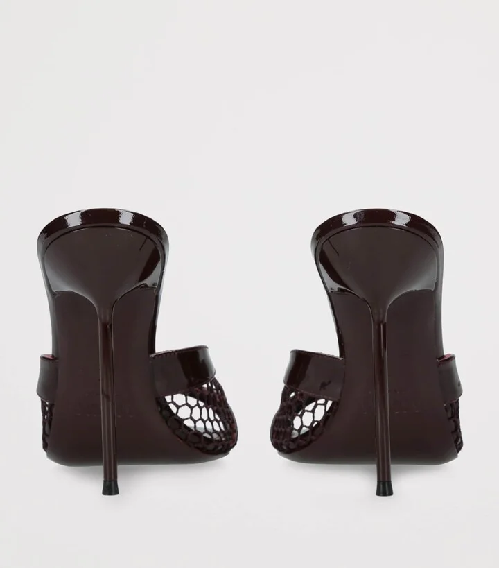Paris Texas Leather Mesh Lidia Mules 105 - Image 2