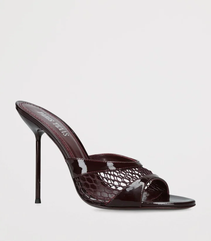 Paris Texas Leather Mesh Lidia Mules 105 - Image 3
