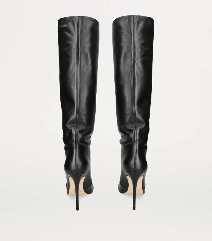 Paris Texas Leather Stiletto Knee-High Boots 105 - Image 2