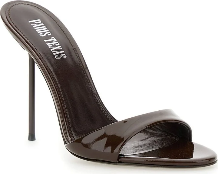 Paris Texas 'Lidia' Brown Leather Mules - Image 2