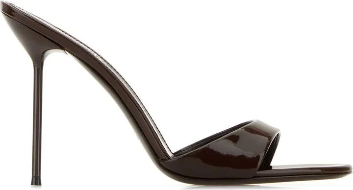 Paris Texas 'Lidia' Brown Leather Mules