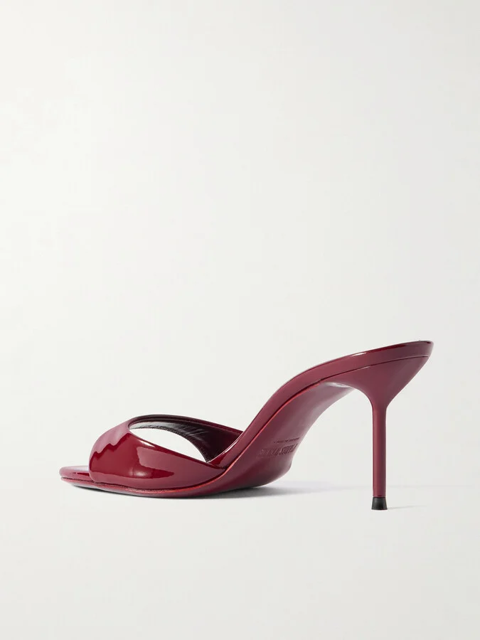 Paris Texas - Lidia Patent-leather Mules - Burgundy - Image 3