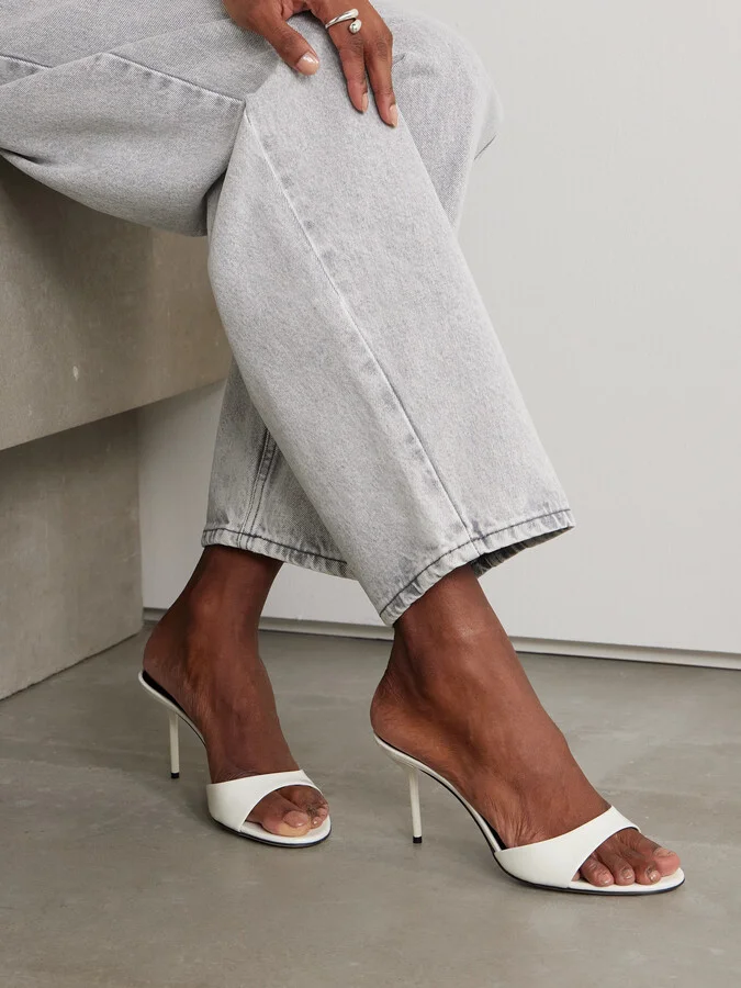 Paris Texas - Lidia Patent-leather Mules - White - Image 2