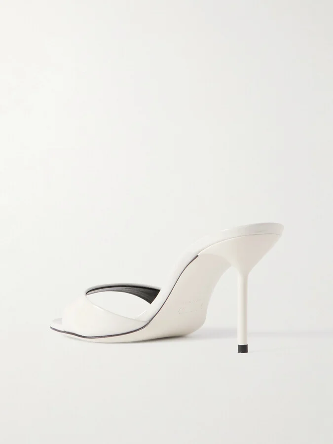 Paris Texas - Lidia Patent-leather Mules - White - Image 3