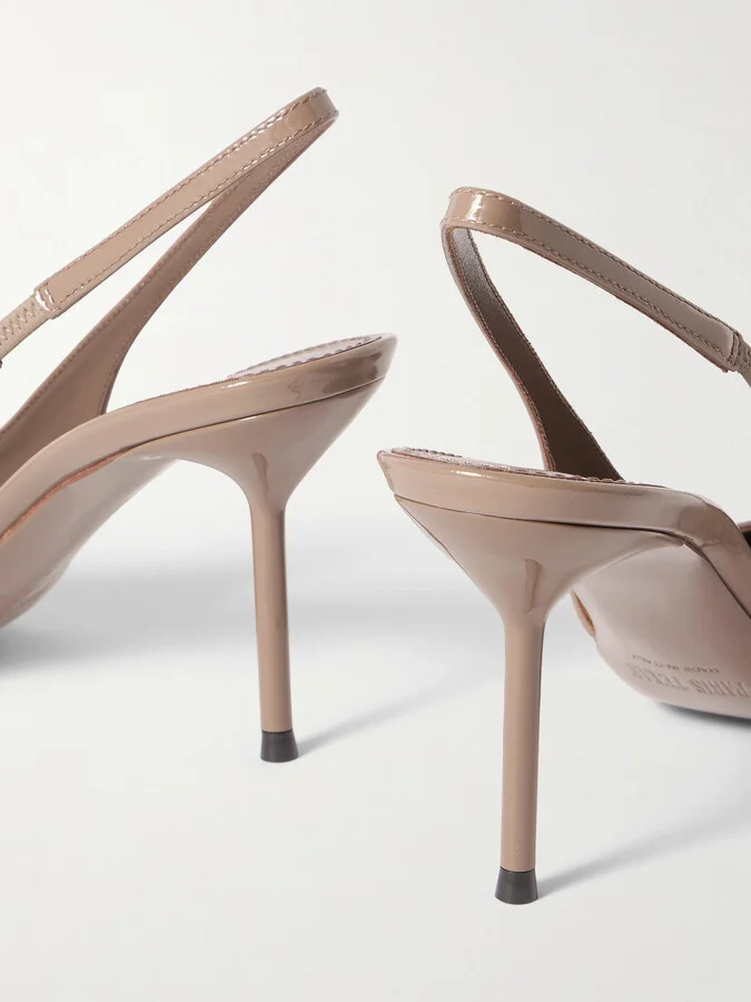Paris Texas - Lidia Patent-leather Slingback Pumps - Brown - Image 4