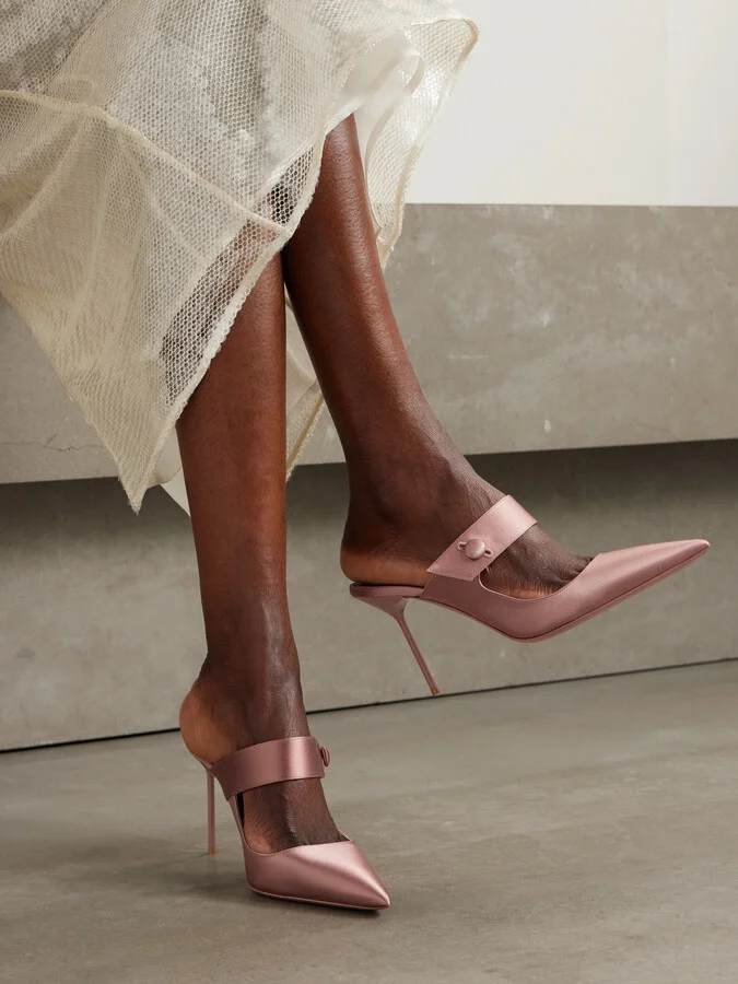 Paris Texas - Lidia Satin Mules - Pink - Image 2