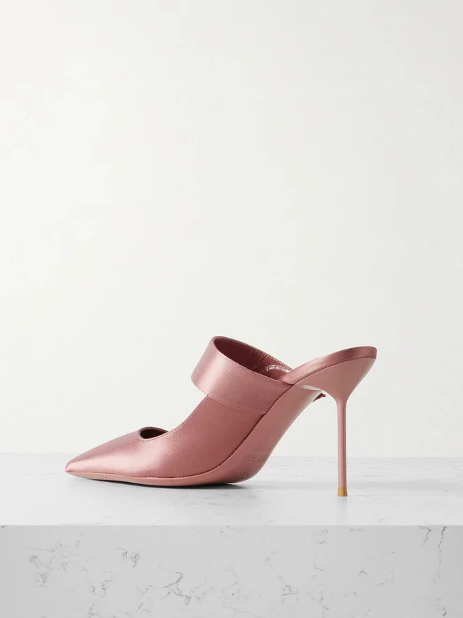 Paris Texas - Lidia Satin Mules - Pink - Image 3