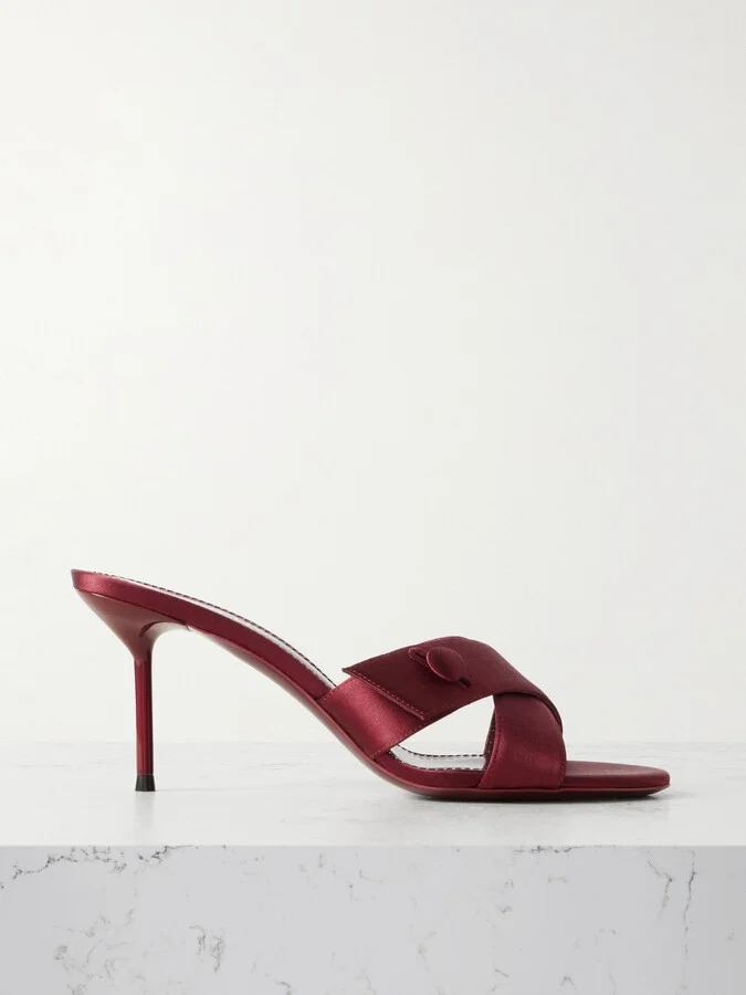 Paris Texas - Lidia Satin Mules - Red