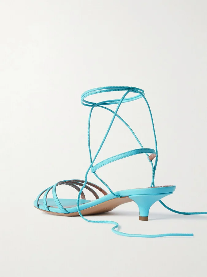 Paris Texas - Linda Leather Sandals - Blue - Image 3