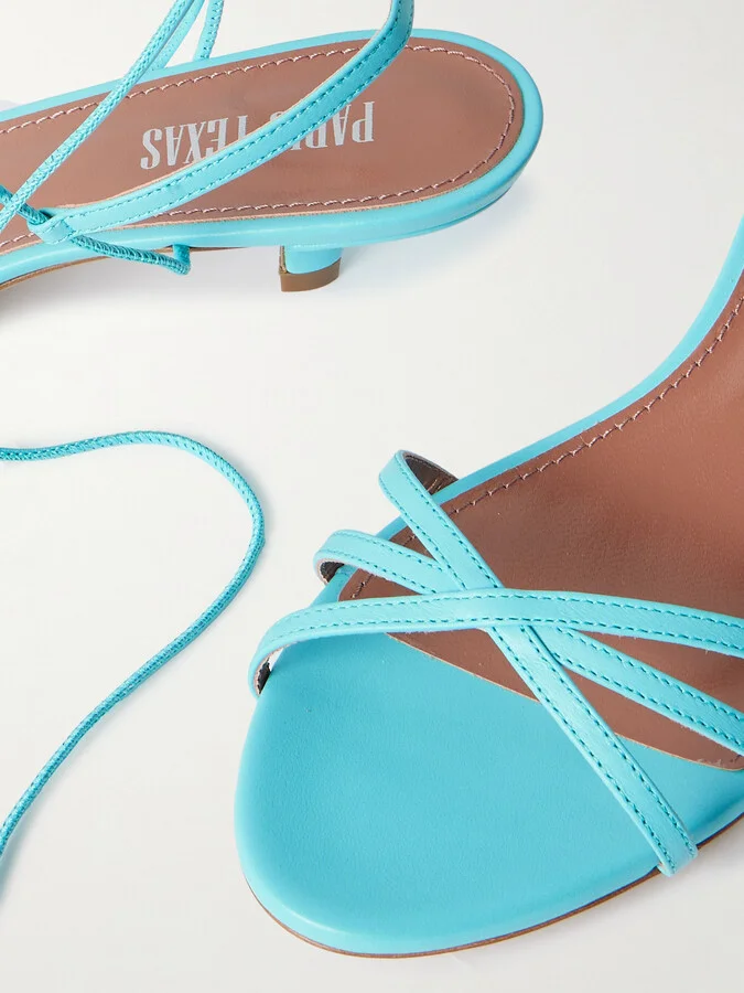 Paris Texas - Linda Leather Sandals - Blue - Image 4