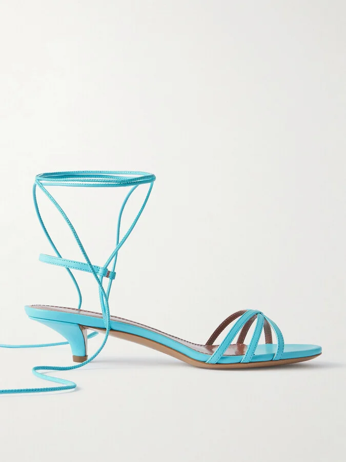 Paris Texas - Linda Leather Sandals - Blue