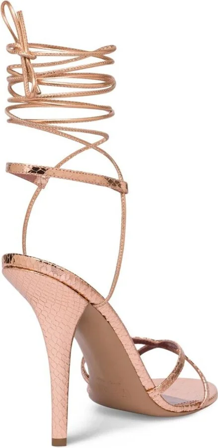 Paris Texas 'Linda' Sandals With Heel In Gold Leather - Image 2