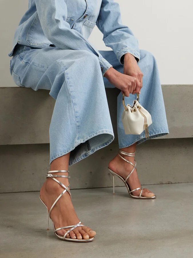 Paris Texas - Liz Metallic-leather Sandals - Gold - Image 2