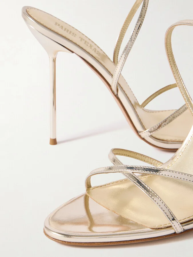 Paris Texas - Liz Metallic-leather Sandals - Gold - Image 4