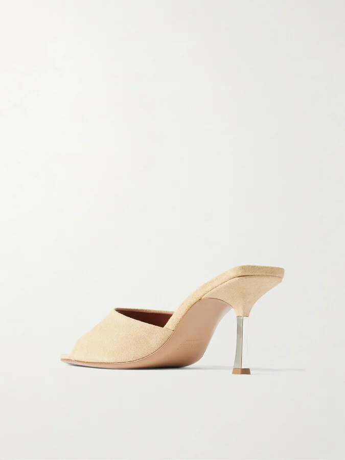 Paris Texas - Lorena Suede Mules - Cream - Image 3