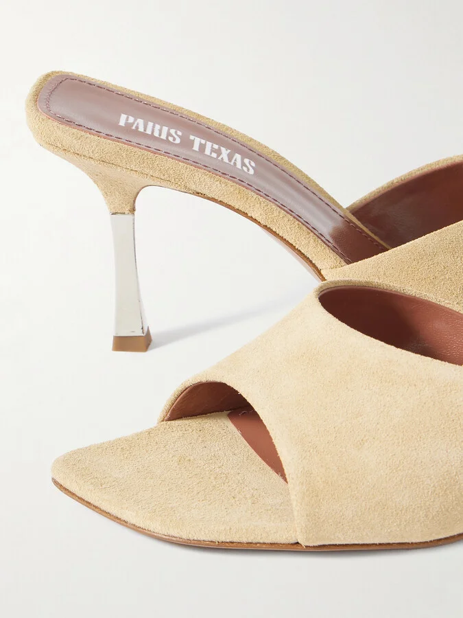 Paris Texas - Lorena Suede Mules - Cream - Image 4