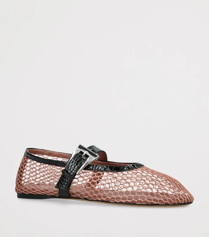 Paris Texas Mesh Sveva Ballet Flats - Image 3