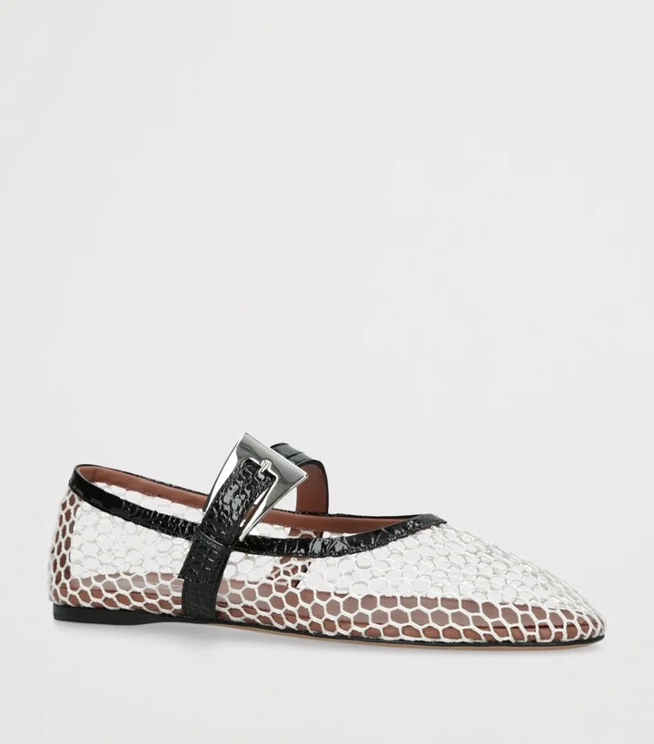 Paris Texas Mesh Sveva Ballet Flats - Image 3