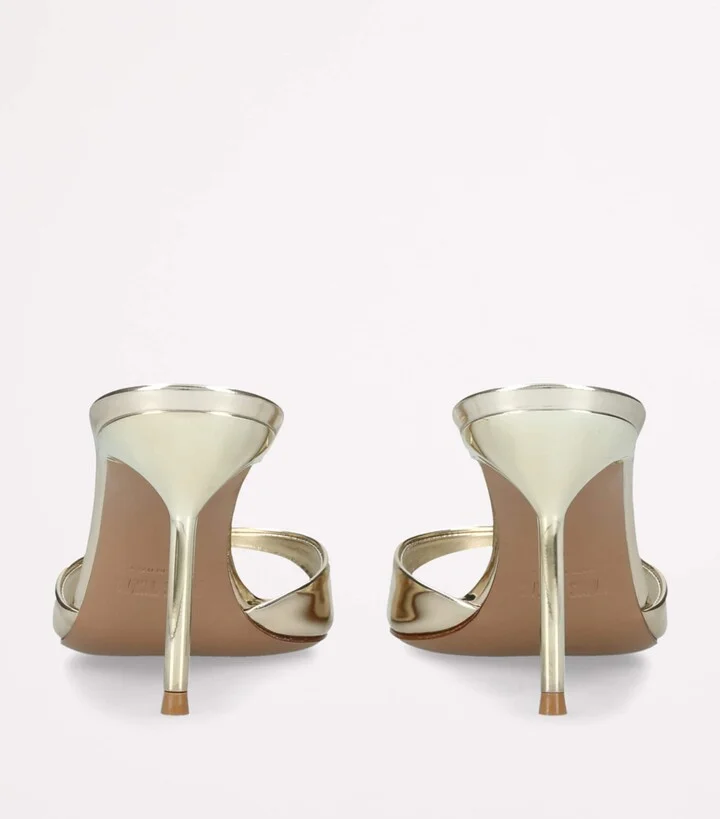 Paris Texas Metallic Leather Lidia Mules 70 - Image 2
