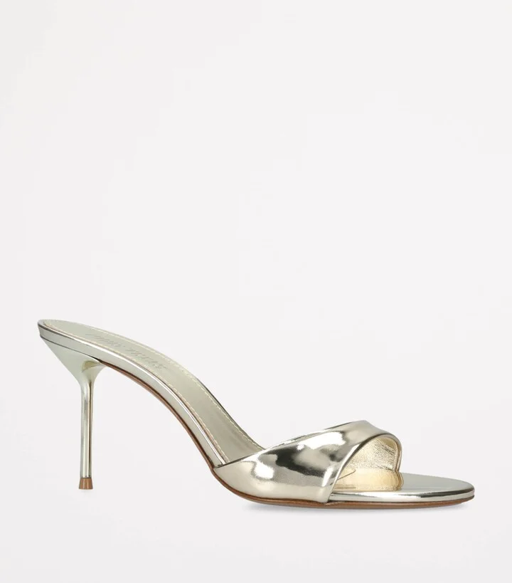 Paris Texas Metallic Leather Lidia Mules 70 - Image 3
