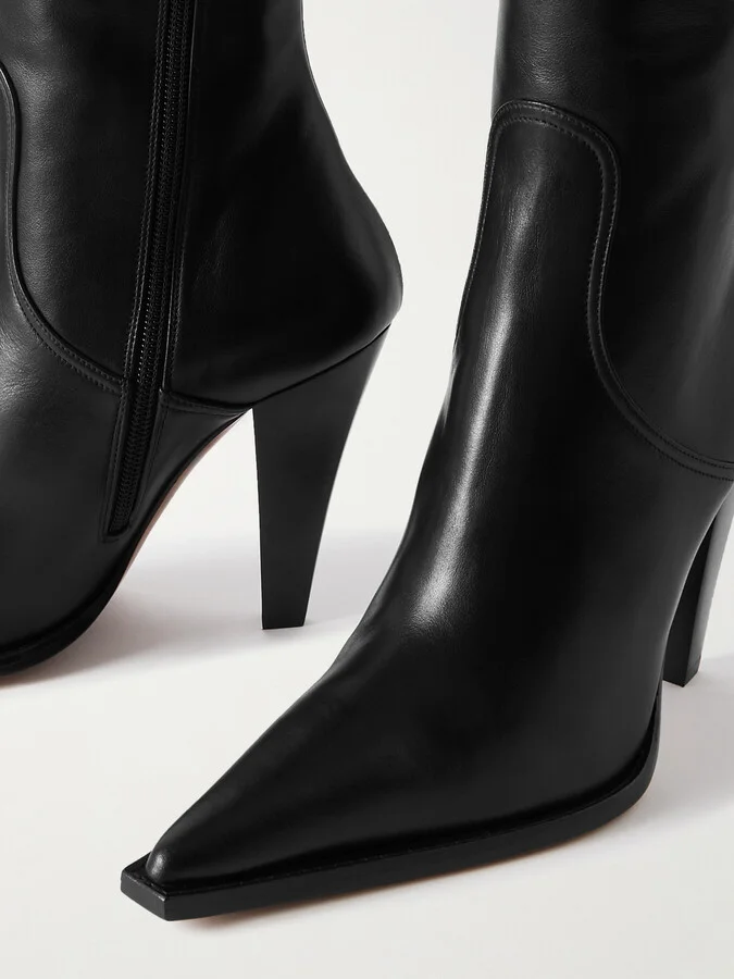 Paris Texas - + Nadia Lee Cohen Leather Boots - Black - Image 4