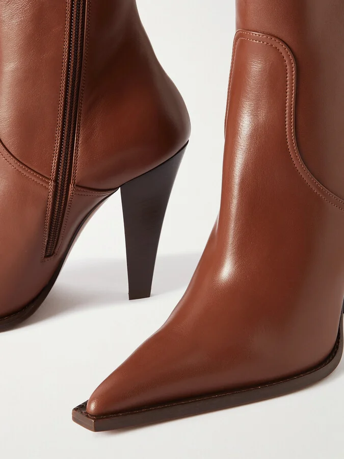 Paris Texas - + Nadia Lee Cohen Leather Boots - Brown - Image 4