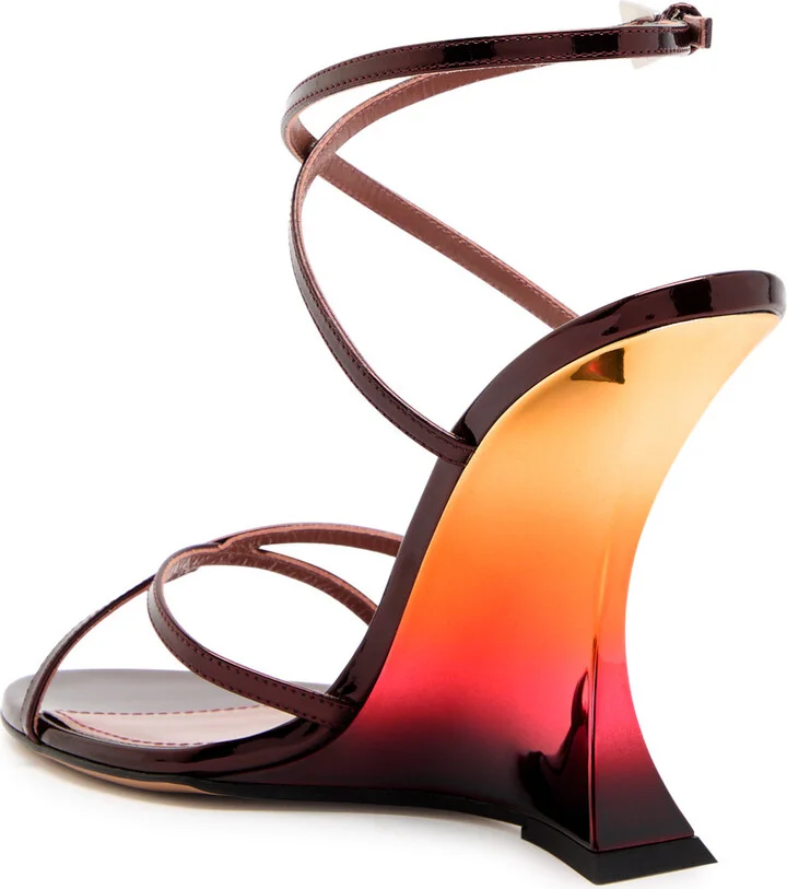 Paris Texas Nina 105 Dégradé Glossed Leather Sandals - Image 2