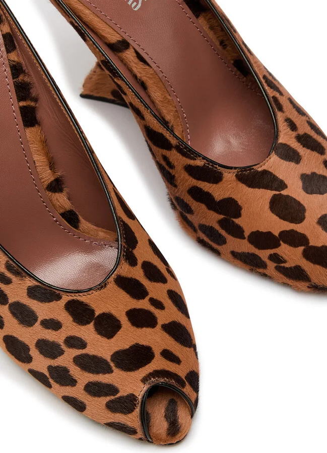 Paris Texas Nina 110 Leopard-print Calf Hair Mules - Image 3
