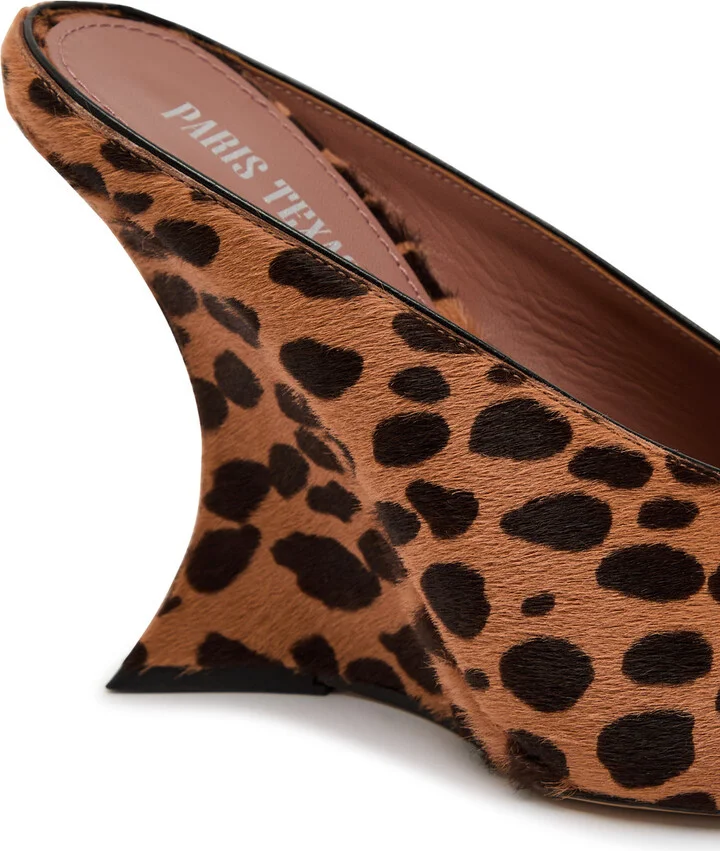 Paris Texas Nina 110 Leopard-print Calf Hair Mules - Image 4