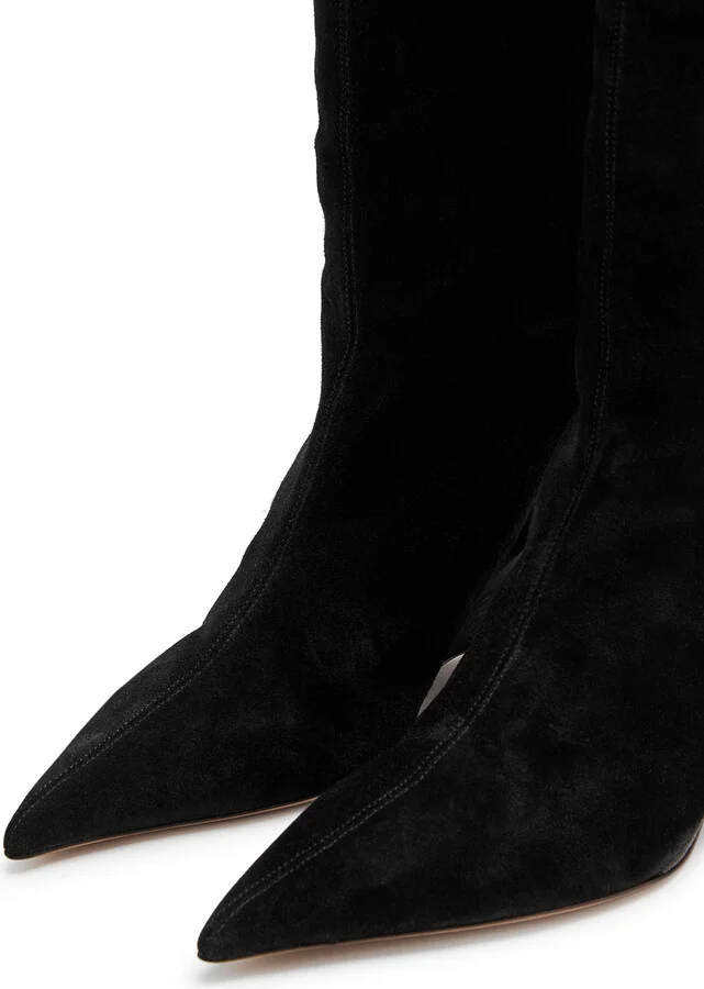 Paris Texas Nina 50 Suede Knee-high Boots - Image 3