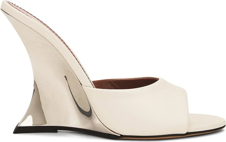 Paris Texas Nina Mule in White