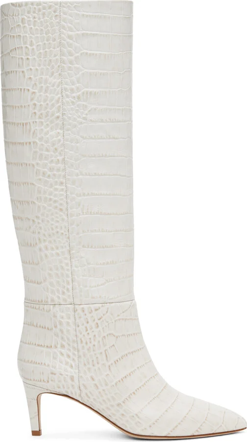 Paris Texas Off-White Stiletto 60 Tall Boots