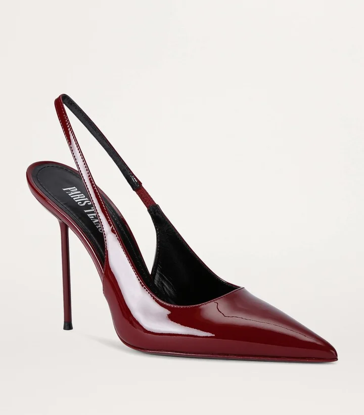 Paris Texas Patent Leather Lidia Slingback Pumps 105 - Image 3