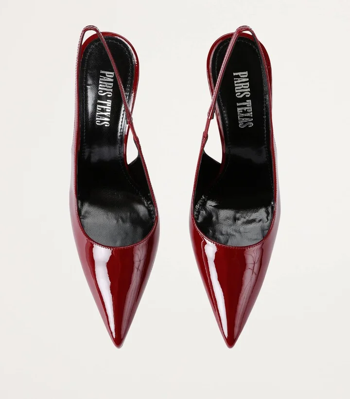 Paris Texas Patent Leather Lidia Slingback Pumps 105 - Image 4