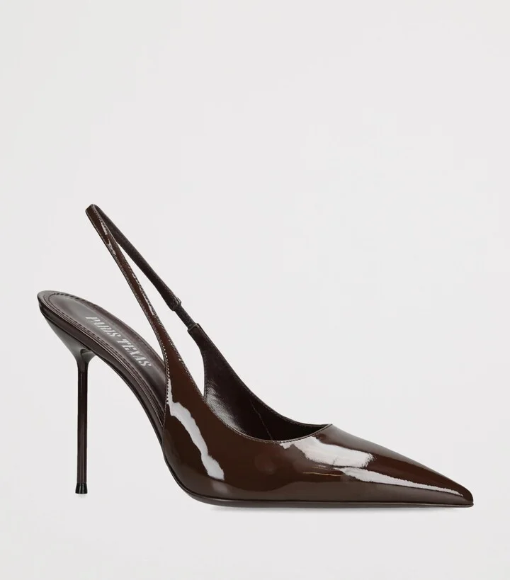 Paris Texas Patent Leather Lidia Slingback Pumps 105 - Image 3
