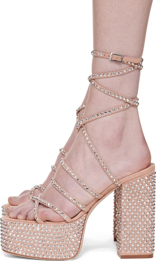 Paris Texas Pink Holly Evita Heeled Sandals - Image 3