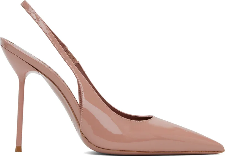 Paris Texas Pink Lidia Slingback Heels