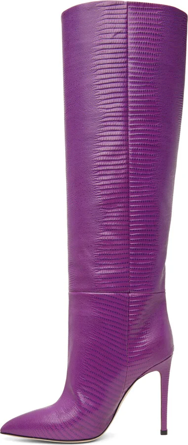 Paris Texas Purple Stiletto Boots - Image 3