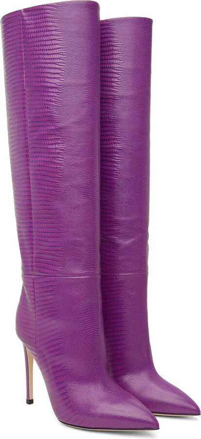 Paris Texas Purple Stiletto Boots - Image 4